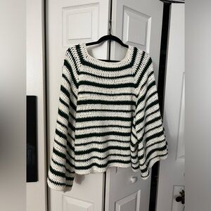 Crochet Striped Sweater